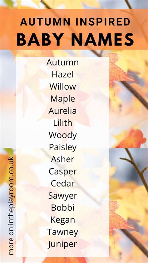 fall names